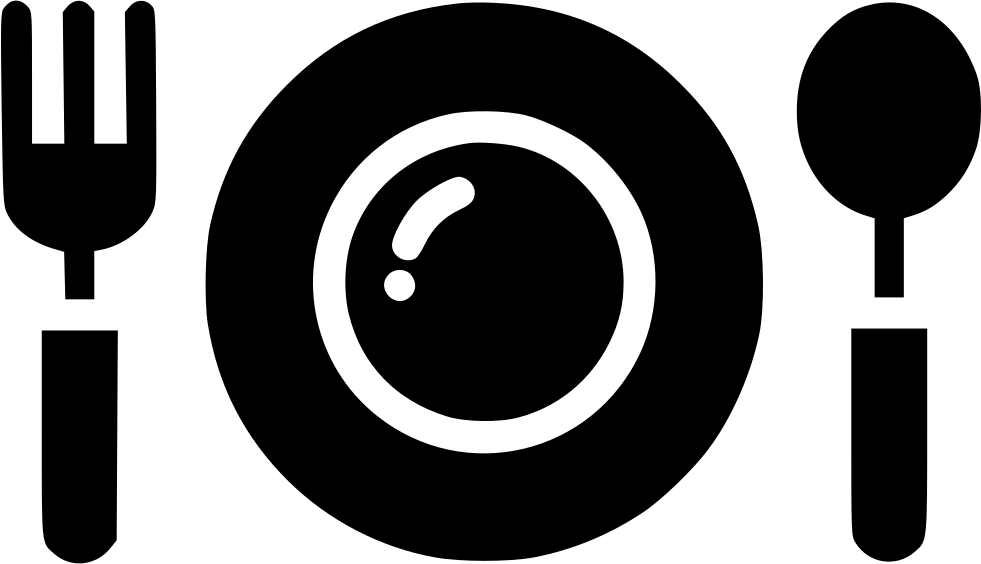 Dinner Plate Fork Spoon Restaurant Food Eat Comments - Icon Eat Png (981x564), Png Download