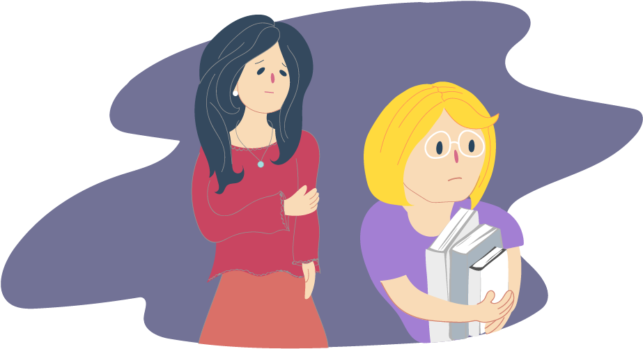Girl Holding School Books Looking Worried With Concerned - Stress (924x596), Png Download