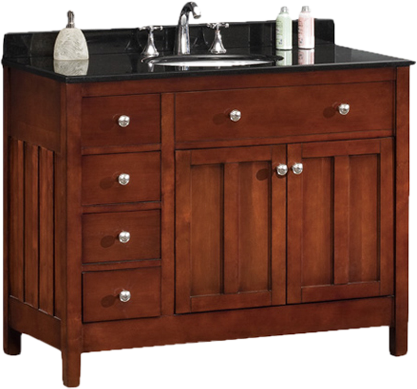 Ove Decors Adam 42 In. W X 21 In. D Vanity In Dark (417x389), Png Download