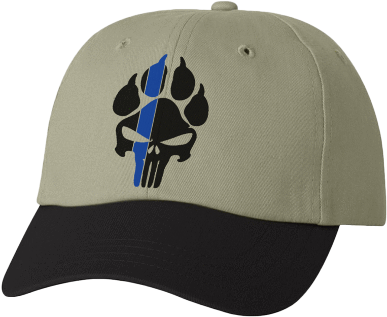 *new Style* K9 Punisher Dad Hat - Valucap 6440 Brush Twill Econ Cap, Price/each - Khaki/navy, (900x900), Png Download