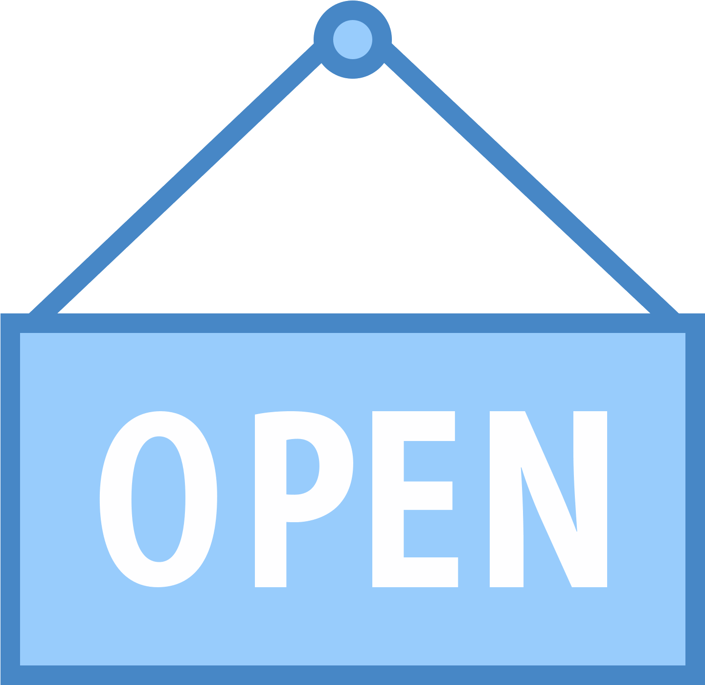 Open Sign Icon - Sign (1600x1600), Png Download