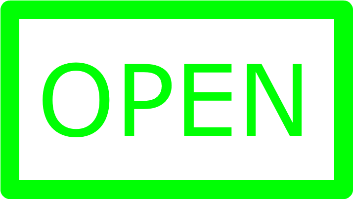 Open Sign (800x600), Png Download