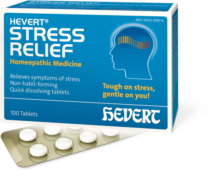 Hevert Pharmaceuticals Hevert Stress Relief 100 Tabs (700x567), Png Download