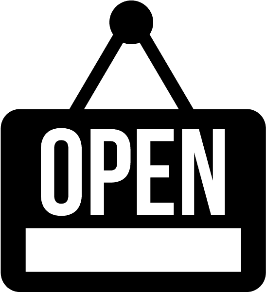 Open Sign Icon - Open En Closing Signs (750x750), Png Download