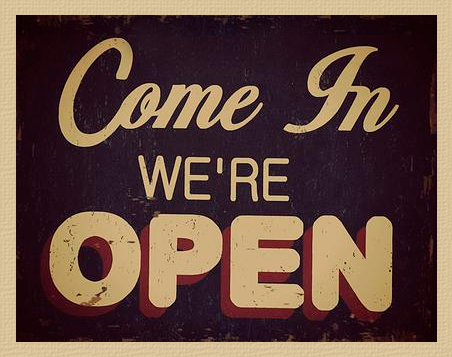 Opensign Vintage - We Are Opening A Restaurant (452x357), Png Download