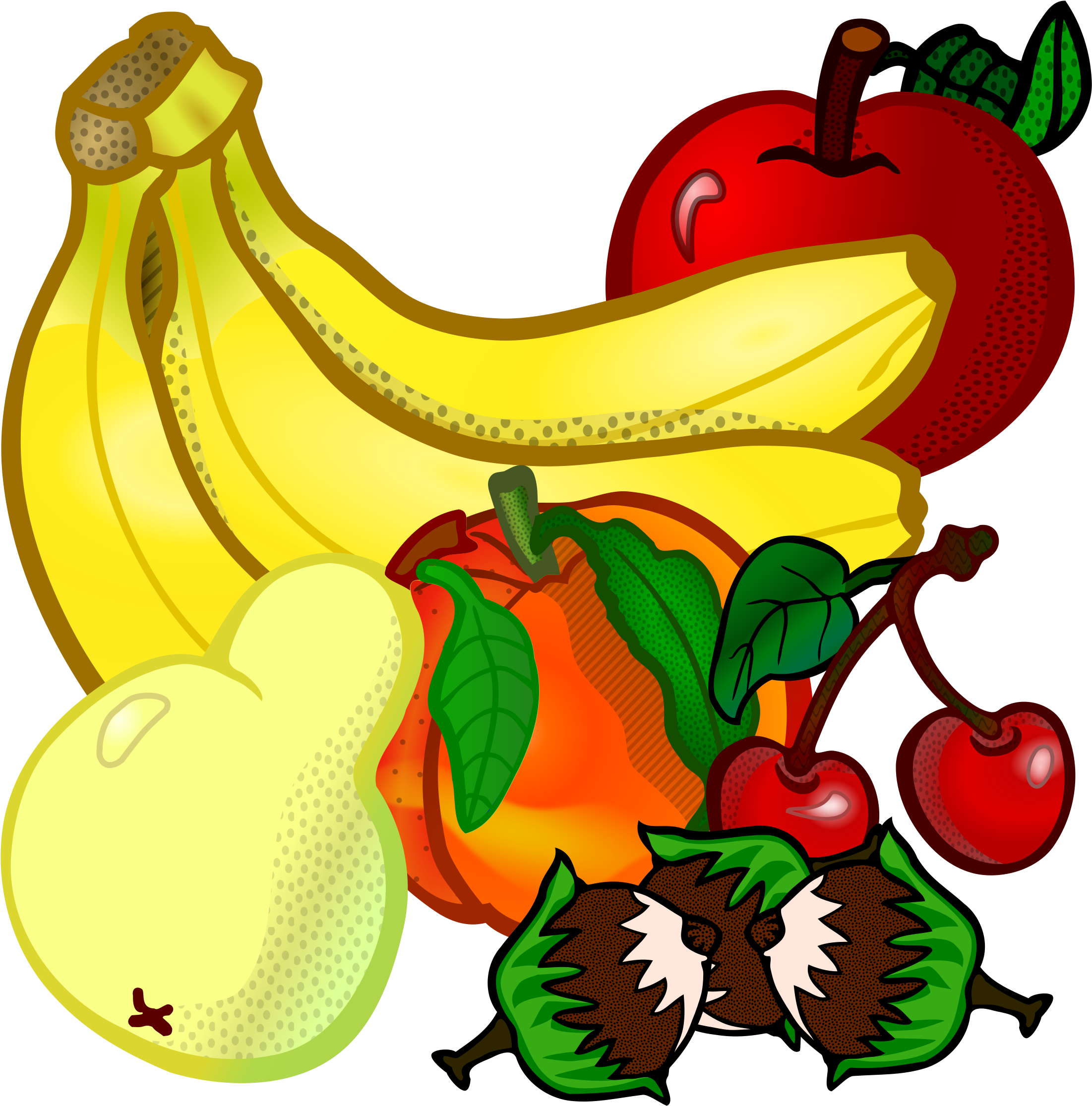 Svg Free Library Fruit Clipart - Fruit Coloring Book For Adults: Fun And Meditative (2325x2400), Png Download