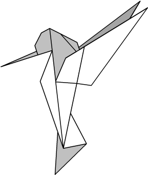 Origami - Colibri Origami Tattoo (480x480), Png Download
