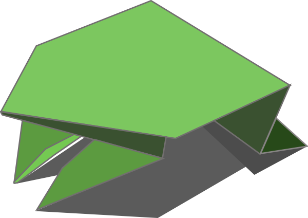 Small - Origami Jumping Frog Gif (600x424), Png Download