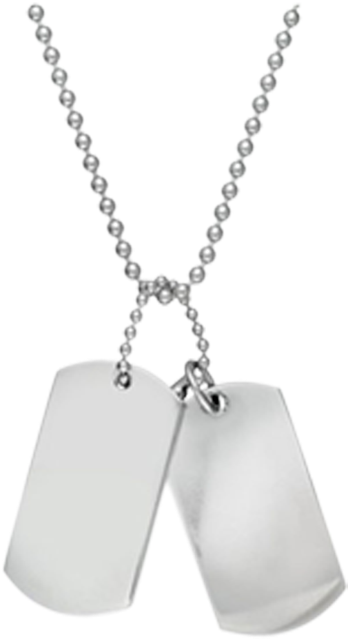 Dog Tags Png Clipart Black And White Download - Necklace (1000x1000), Png Download