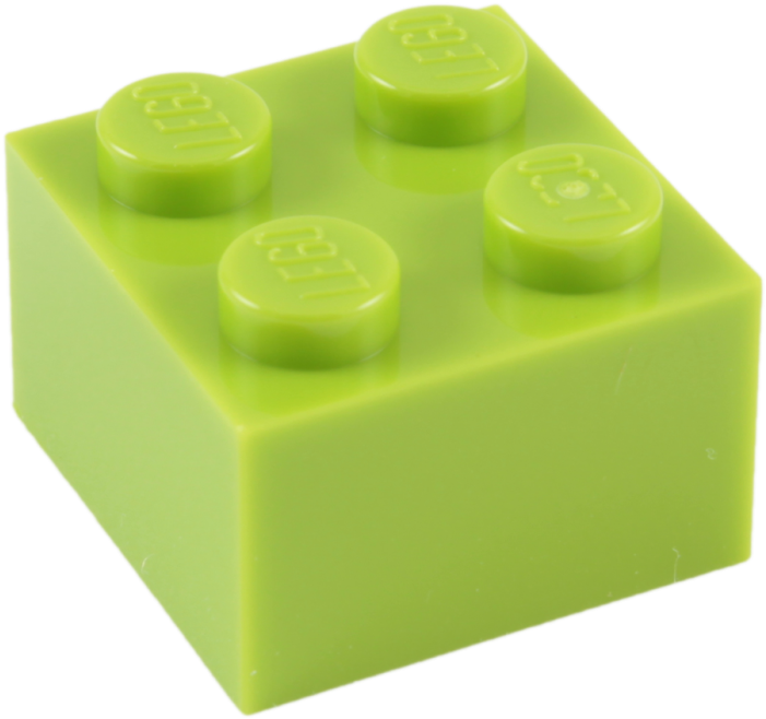 31666213 - Lego Lime Green 2x2 Brick X10 3003 4220632 (700x700), Png Download
