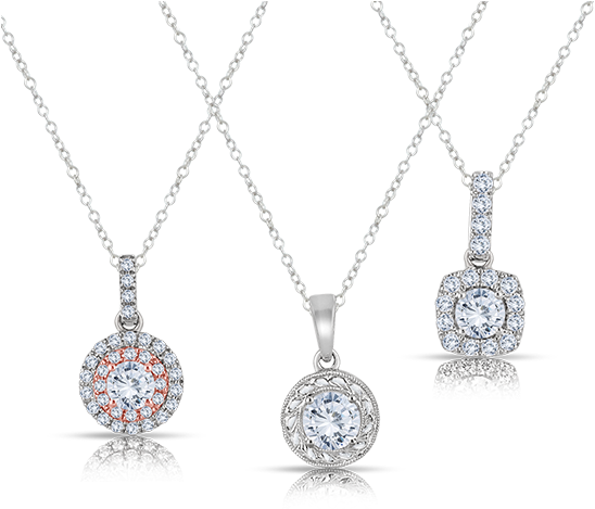 Diamond Pendants - 1/10 Carat V Initial Natural Diamond Pendant In Real (550x550), Png Download