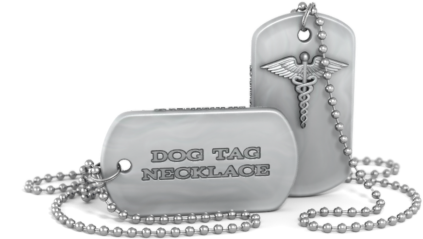 Personalized Dog Tag Necklaces, Silicone, Silver, Reminderband (1008x562), Png Download