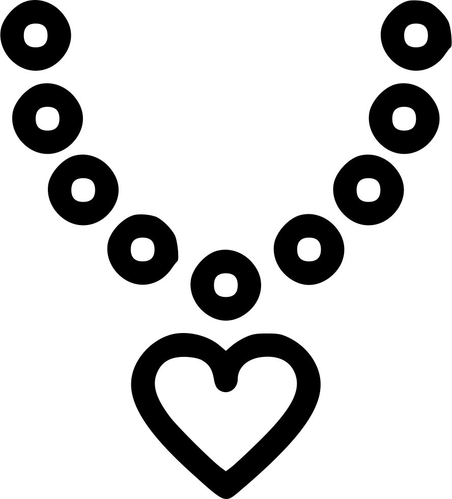 Diamond Necklace Ring Heart Pendant Gift Comments - Necklace In Icon Png (888x980), Png Download