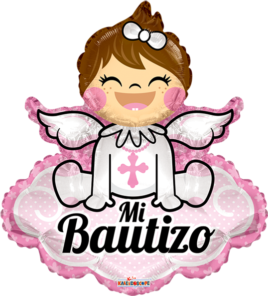Mi Bautizo Angelita Con Nube Supershape - Mi Bautizo Niña (600x600), Png Download