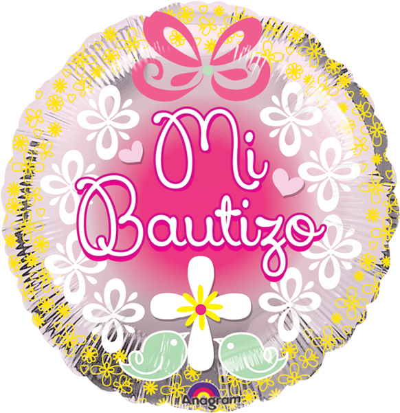 Globo Mi Bautizo Niña - Mi Bautizo Png (600x600), Png Download