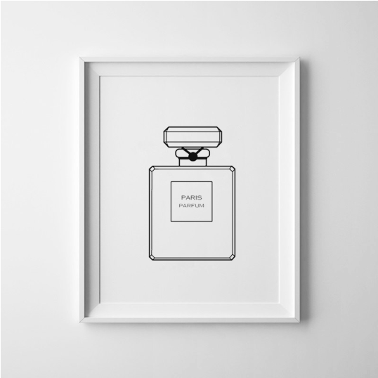 Chanel Art Print, White And Black Chanel Print, Fashion - Picture Frame (703x537), Png Download