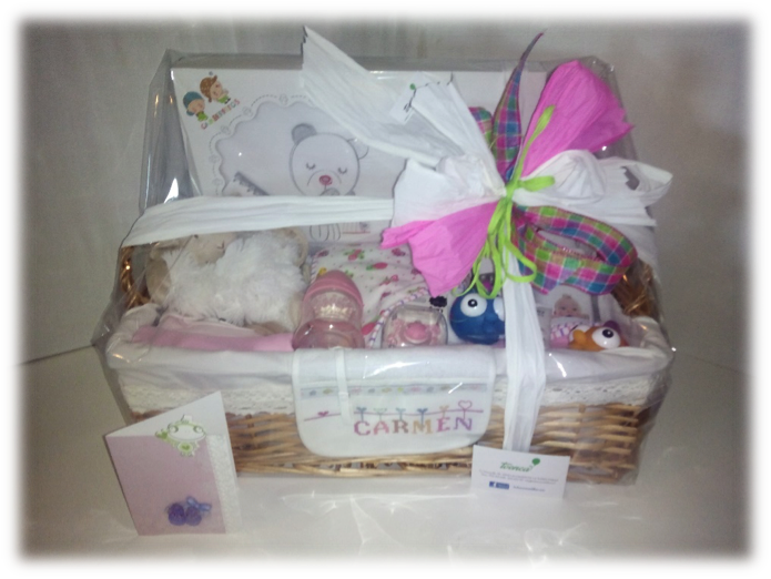 Punto De Cruz - Gift Basket (695x522), Png Download