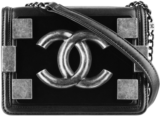 Chanel Black Boy Brick Flap Bag - Chanel Black Boy Brick (471x373), Png Download