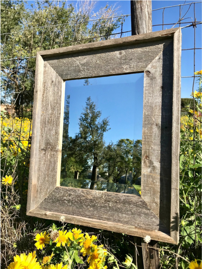 Rustic Farmhouse Beveled Mirrors - Barnwoodusa | Farmhouse Mirrors | 100% Up-cycled Reclaimed (900x900), Png Download
