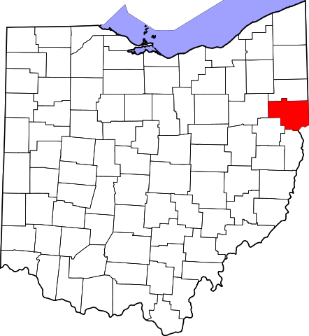 Map Of Ohio Highlighting Columbiana County - Wadsworth Ohio On A Map (442x480), Png Download