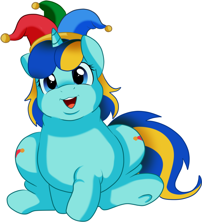 Pridark, Chubby, Cute, Female, Hat, Jester, Jester - Cartoon (1203x1024), Png Download