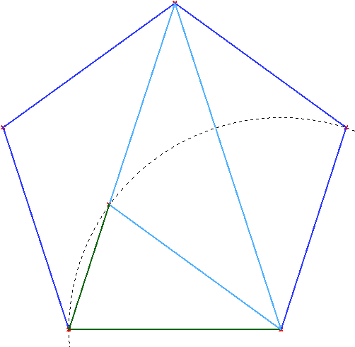 Golden Triangle In The Pentagon - Imagenes De Un Pentagono Grande (533x505), Png Download