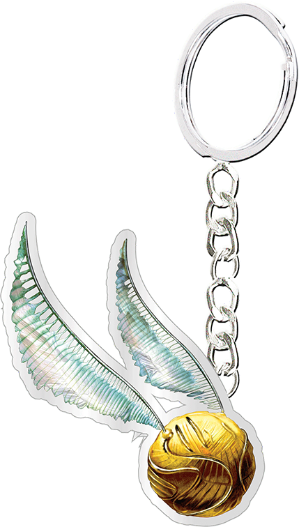 Harry Potter Keyring Golden Snitch - Golden Snitch Premium 3d Logo Fan Emblem (429x756), Png Download
