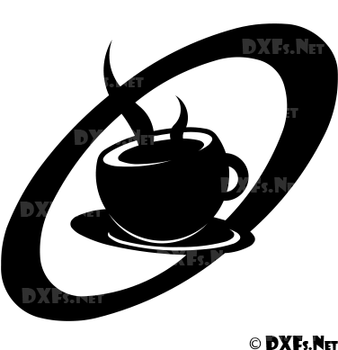 Dxf161 Modern Coffee Cup Silhouette Dxf Design - Coffee Dxf (400x400), Png Download