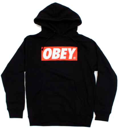 New Obey Hood The Box Black Clothing Men's Sweatshirts - Obey (454x454), Png Download
