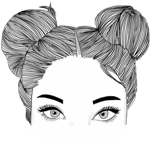 Girl Outline (490x465), Png Download