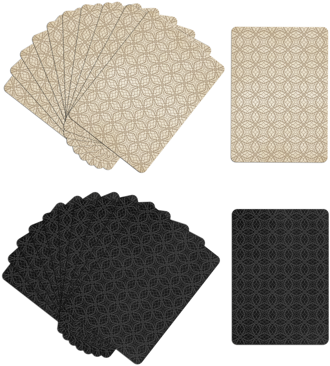 Borderless Back Design In Vintage And Exclusive(black) - Borderless Bicycle Cards (700x743), Png Download