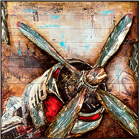 Image For 40x40" Airplane's Helix Painting From Brault - Painting (519x804), Png Download