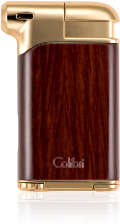 Gold Colibri Pipe Lighter With Dark Wood Finish To - Colibri Pacific & Sherlock Gift Set - Wood (480x480), Png Download