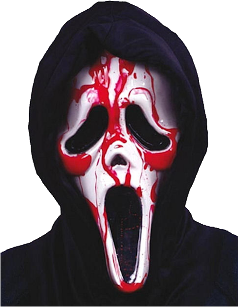 Licensed Bleeding Scream Mask - Bleeding Scream (488x648), Png Download
