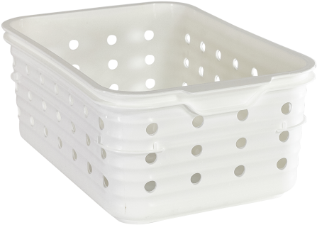 Small White Dot Bin - Storage Basket (492x492), Png Download