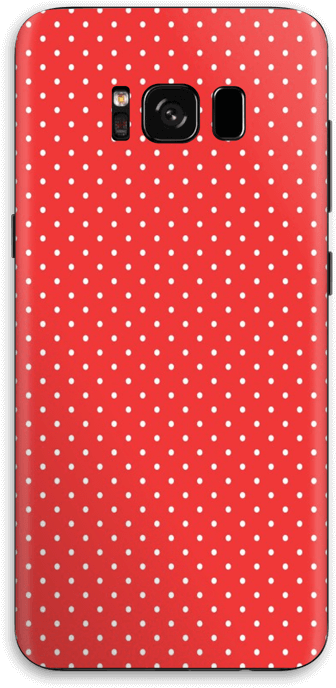Red And White Dots - Polka Dot (389x800), Png Download