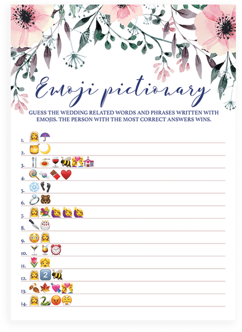 €3 - - Bridal Emoji Pictionary Easy (384x480), Png Download