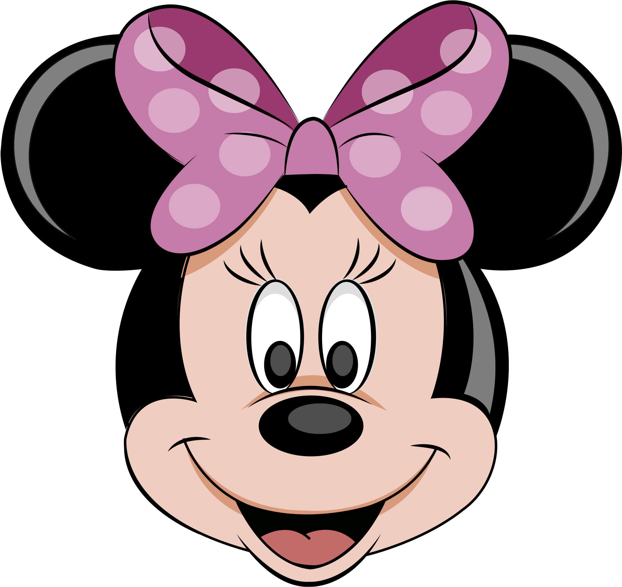 Best Baby Minnie Mouse Picture Free Hd Images - Minnie Mouse With Pink Bow (2177x1985), Png Download