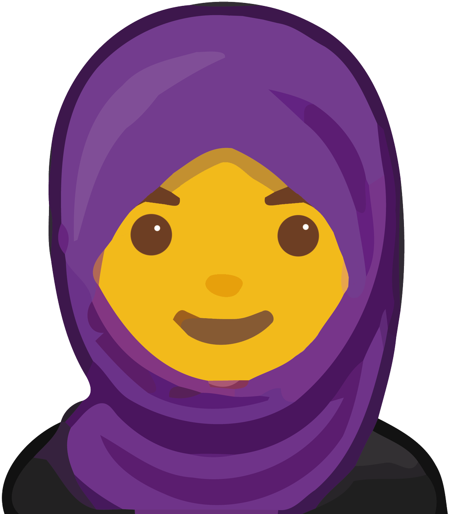 Muslim Girl Emoji - Hijab Emoji Png (1200x1200), Png Download