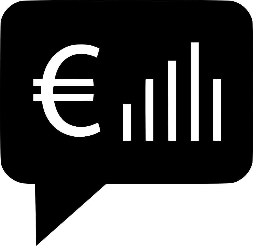 Euro Sign Email Bubble Business Comments - Currency (981x956), Png Download