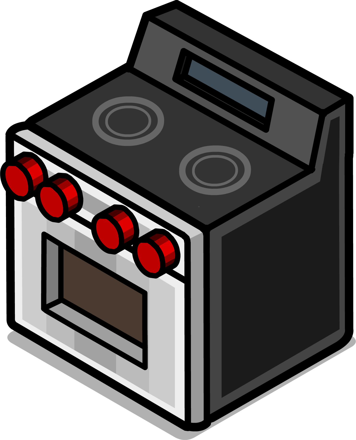 Brushed Steel Oven Sprite 005 - Gadget (1484x1833), Png Download