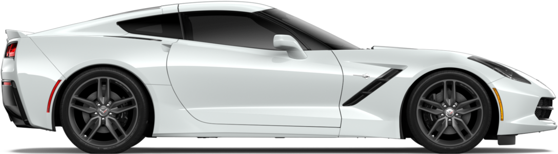 Corvette Sports Car Chevrolet - White Sports Car 2018 (1613x645), Png Download