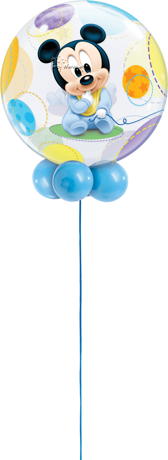 Baby Minnie / Mickey Bubble - Baby Mickey Mouse Balloons (654x1662), Png Download