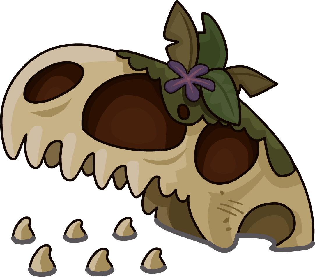Dinosaurus Skull - Dinosaurio Club Penguin (1082x951), Png Download
