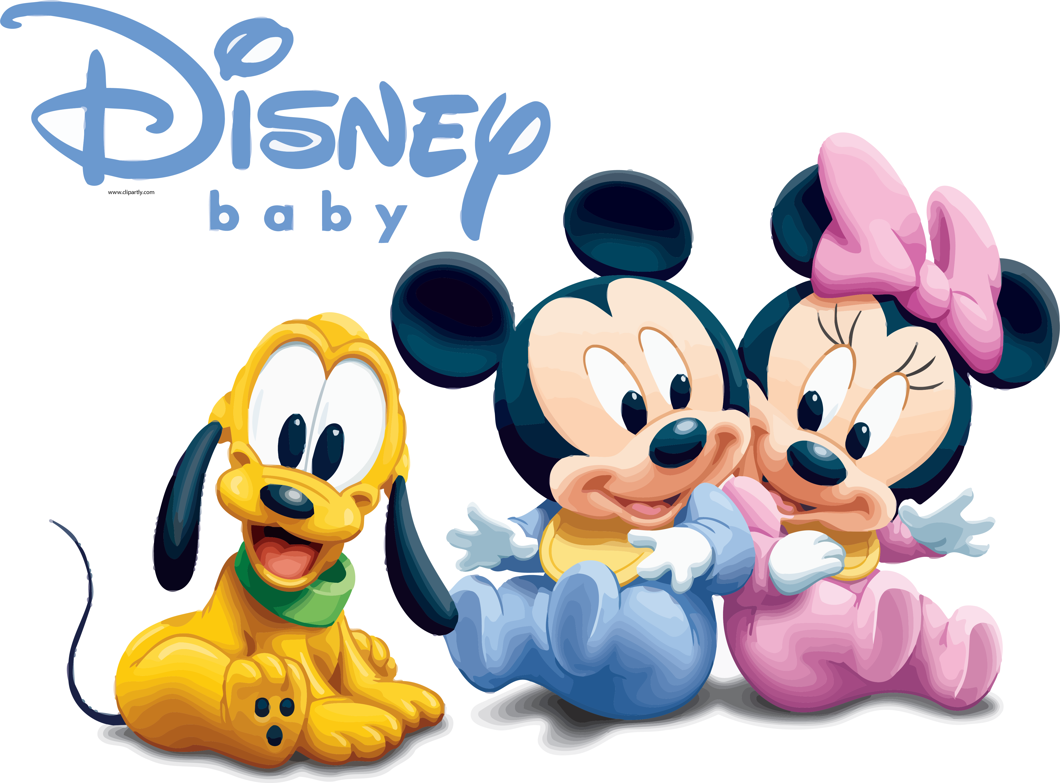 Disney Clipart Wallpaper - Baby Mickey And Minnie Mouse Png (4420x3268), Png Download