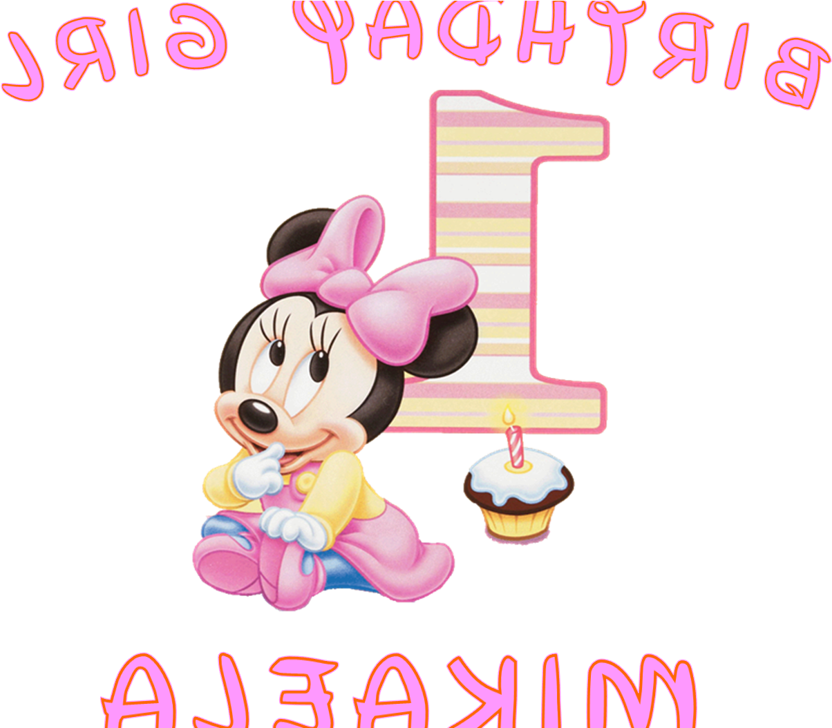 Baby Minnie Mouse Picture Download - Minnie Mouse 1st Birthday Pull String Pinata (1402x1053), Png Download