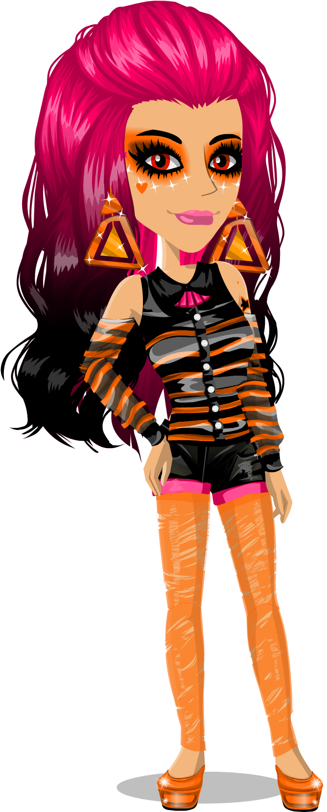 D By Xethon Skull - Cartoon (671x1666), Png Download