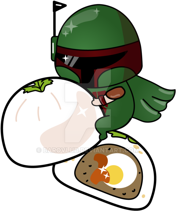 Jabba The Hutt Star Wars Clipart - Boba Fett (600x720), Png Download