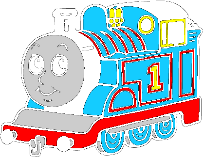 Thomas The Train Silhouette (436x339), Png Download