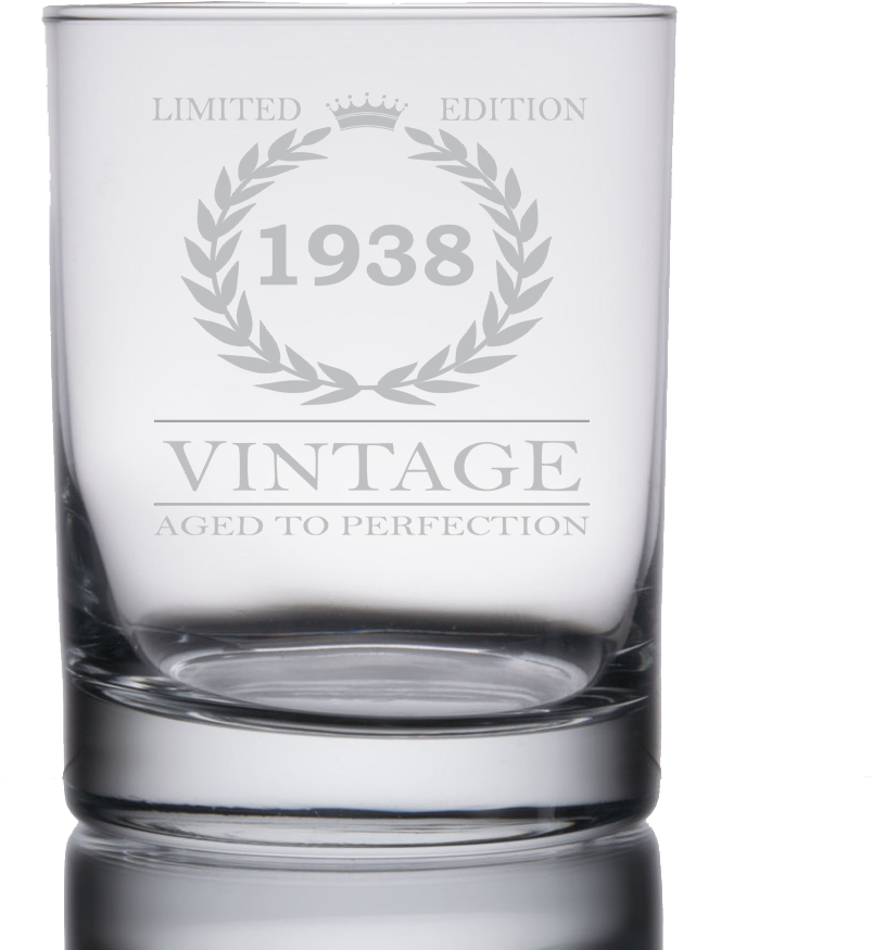 Birthday Year Engraving Heavy Base - Birthday Whiskey Glasses (1000x1000), Png Download
